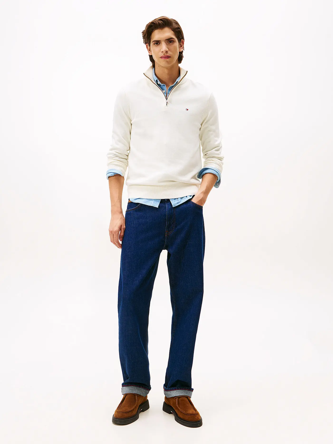TOMMY HILFIGER | Troyer Pullover | creme